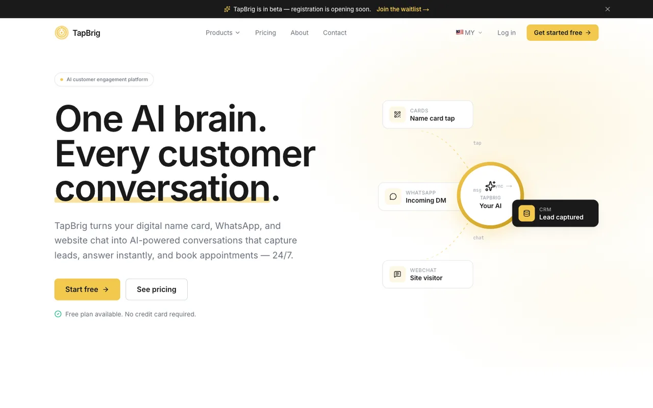 TapBrig website